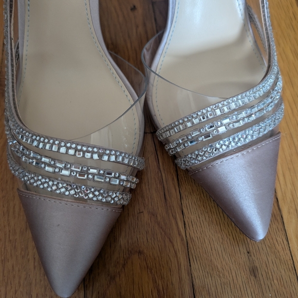 Betsy Johnson SB Dora Blush Heels w/Rhinestones - Picture 3 of 12
